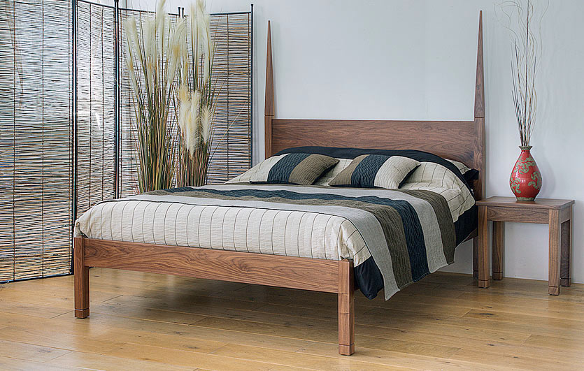 togo contemporary wooden bed