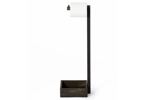 wireworks dark oak freestanding roll holder mezza side