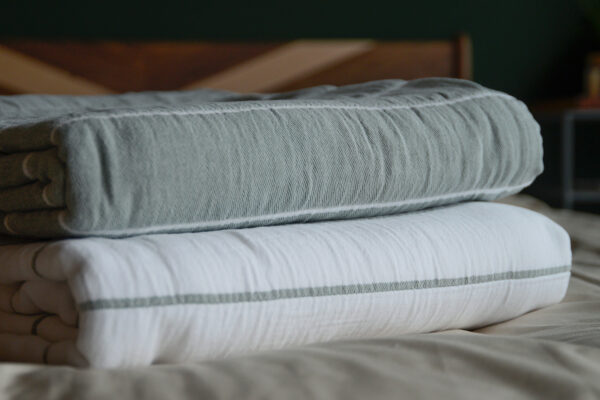 Also Home Jade Stripe Throws Stack