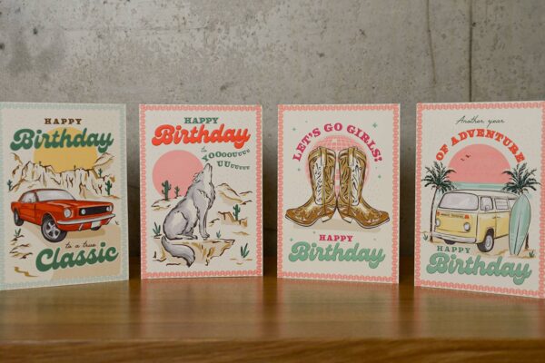 Americana birthday card set main view