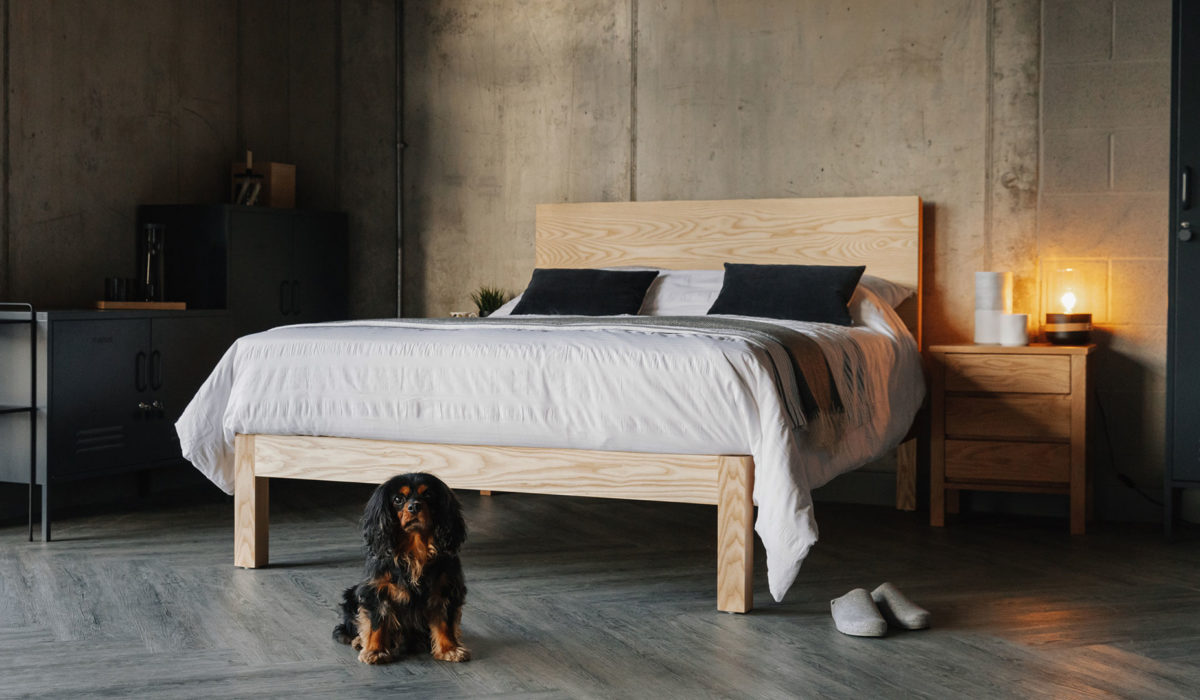 Bamford bed in solid ash with Zeb