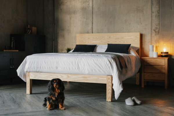 Bamford bed in solid ash with Zeb