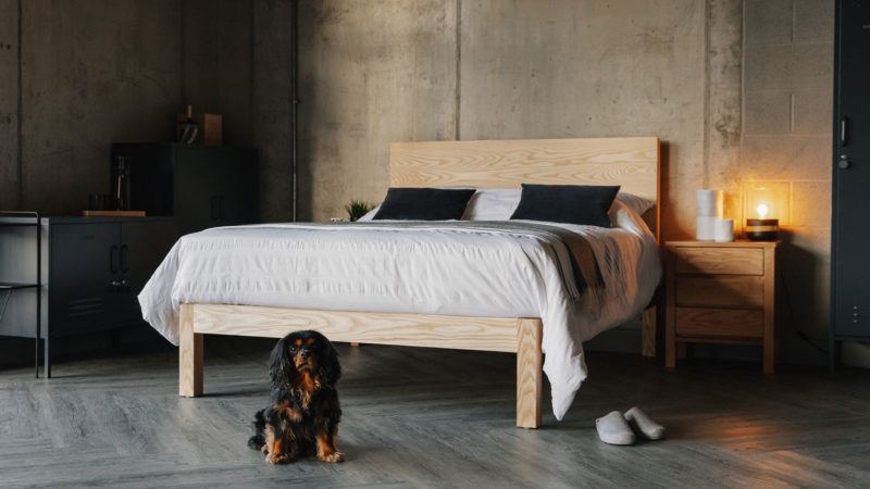 Bamford bed in solid ash with Zeb