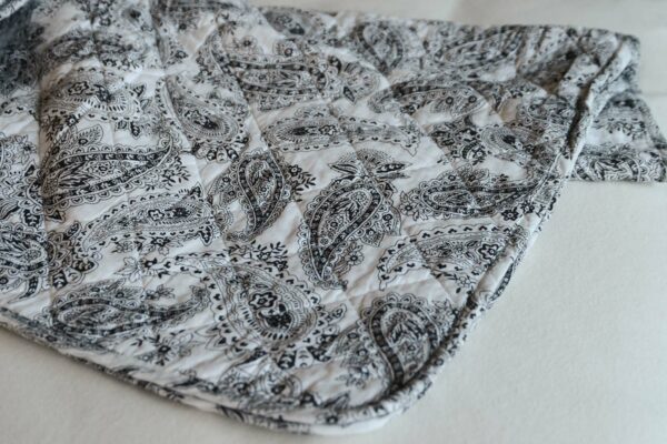 Black and White Paisley Print