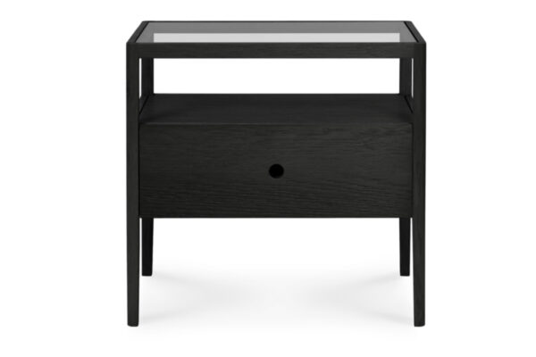 Black Oak Spindle nightstand front