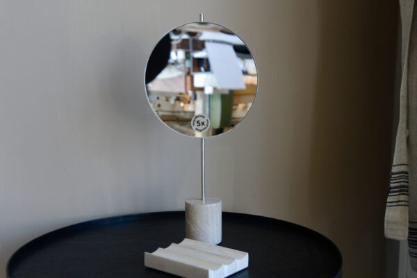 Blomus marble mirror and soap dish plain