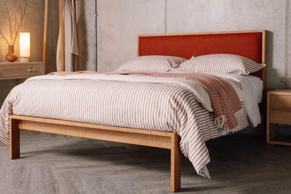 Ex-Display Cherry Shetland - Kingsize Upholstered bed