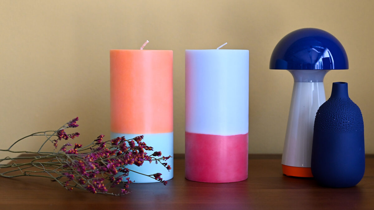 Colour Block Pillar Candle Sets - Natural Bed Company