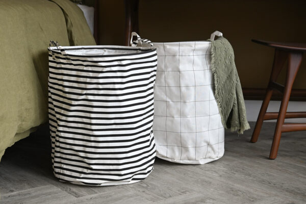 Fabric Laundry Bin - Stripes or Squares