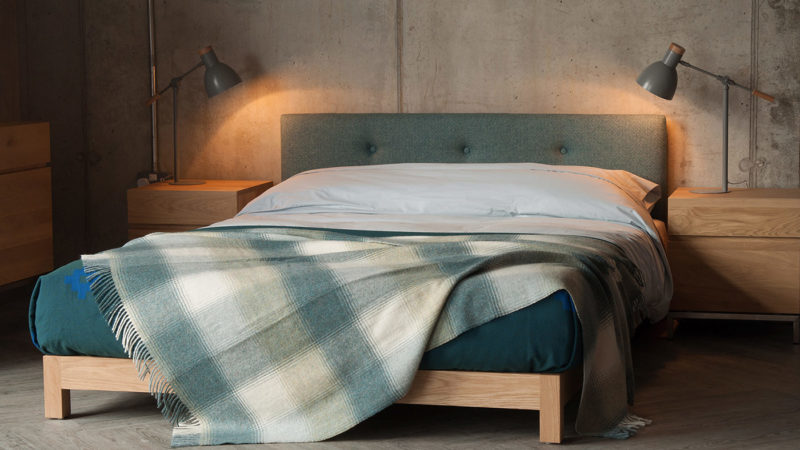 Iona low upholstered bed 1400x1000