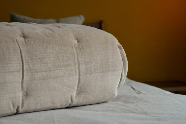 Jaipur Quilted Hazelnut Throw Folded 1