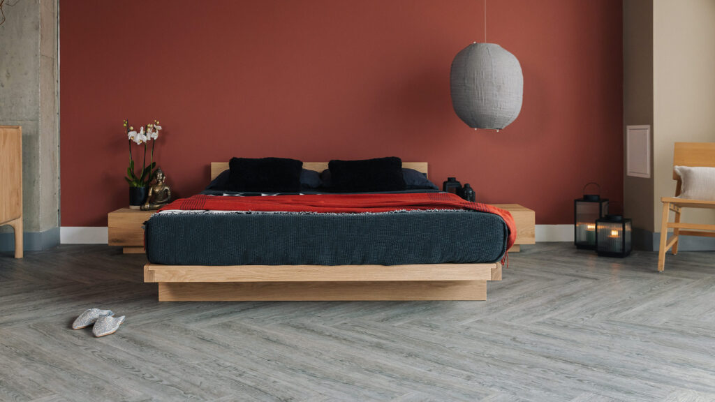 Japanese style bedroom classic look low Kumo bed