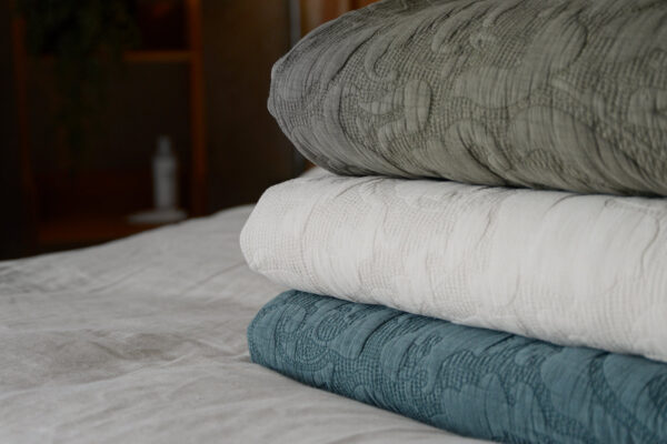 MM Linen Floral Cotton Throws Stack 1