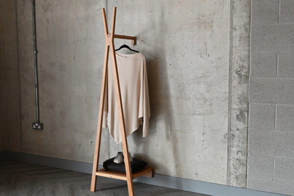 Wall Mounted Oak Clothes Rails
