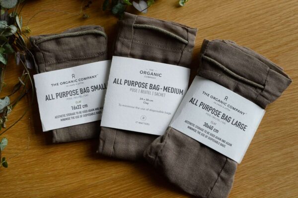 Organic Reusable Bags Brown Set