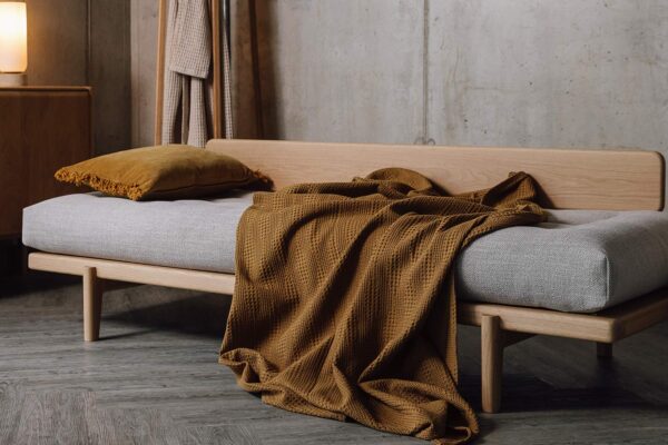 Osaka - Mid-Century Style Day Bed with Backrest