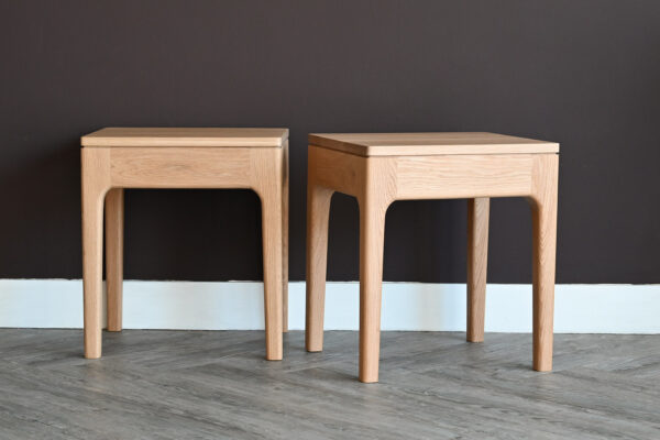 QUICK SHIP Pair of Tall Oak Camden Tables