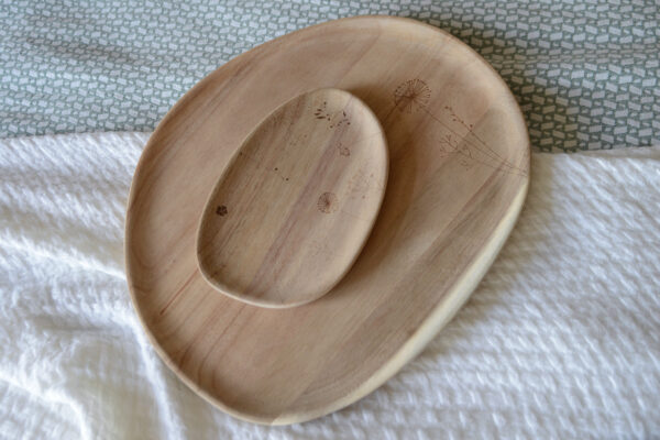 Rader Rustic Floral Oak Trays Main