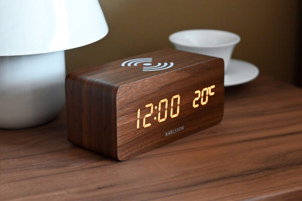 Retro Wooden Block Alarm Clock