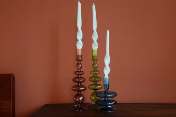 Colourful Retro Candlestick Holders