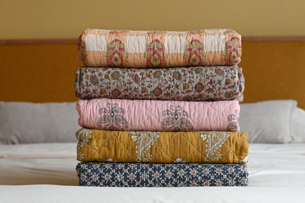 Retro Quilted Throws - Warm Tones