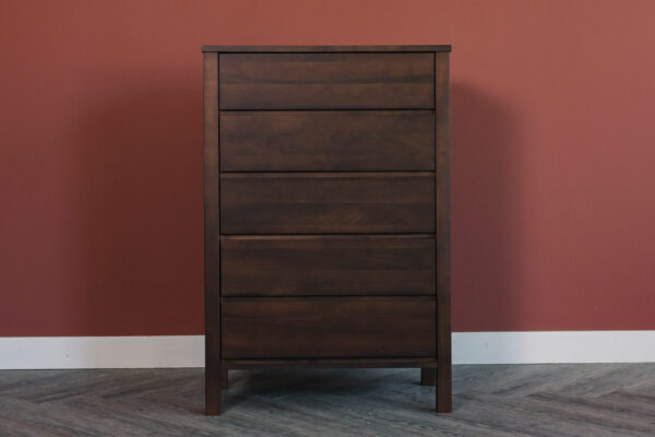 Shaker 5 drawer chest smoked walnut