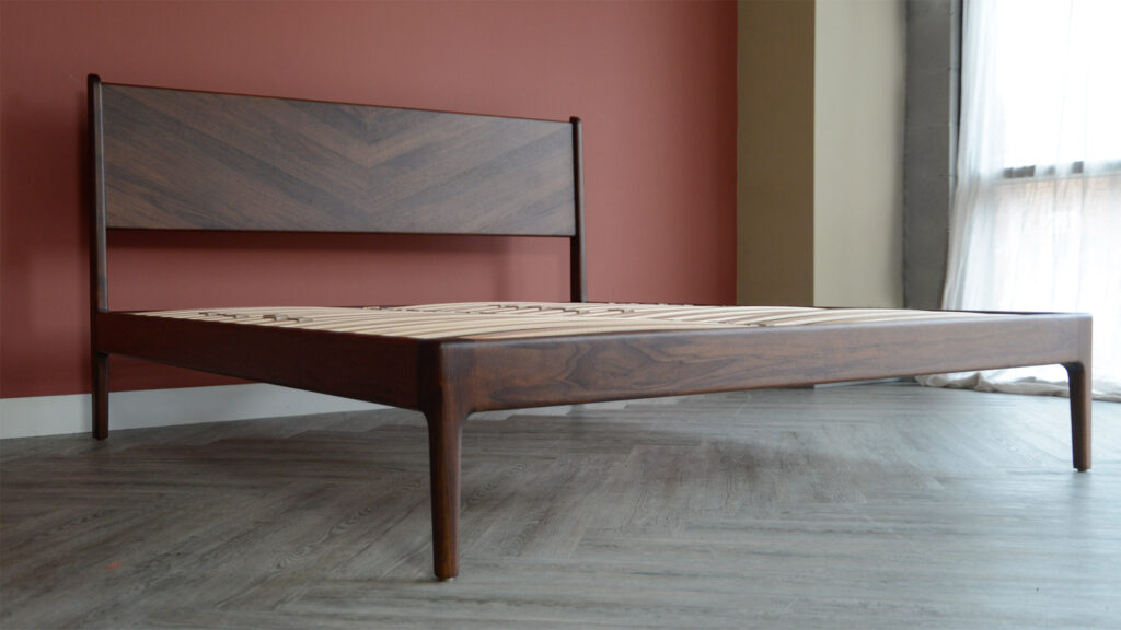 Superking Smoked Walnut Hoxton no mattress wide shot