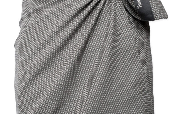 Towel to wrap around you Dark grey waffle 8002