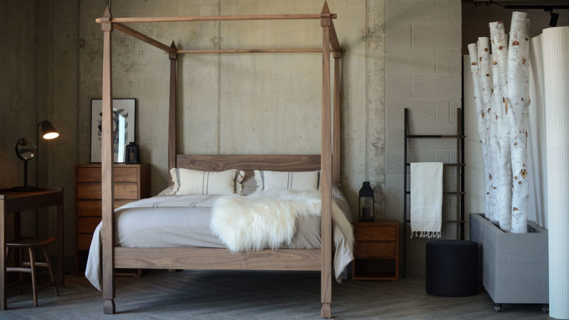 Walnut 4 poster Raj bed 1920