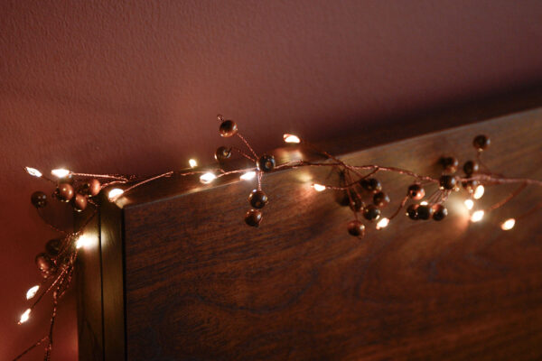 Wooden Bead String closeup 3