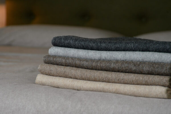 alpaca and wool blend throws neutral marls