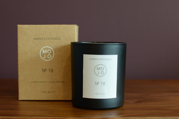 amber patchouli mojo scented candle