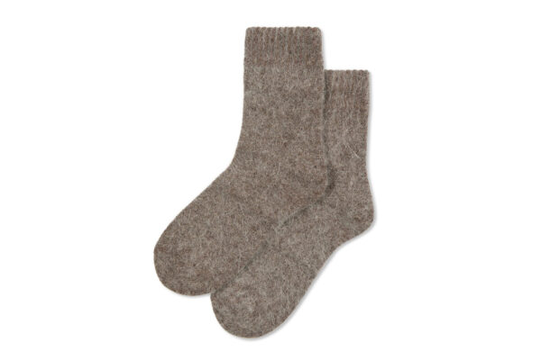 Cosy Angora Wool Socks - Beige, Taupe or Charcoal