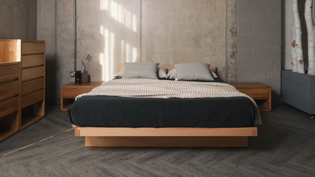 beech Kyoto front with oak Cube range