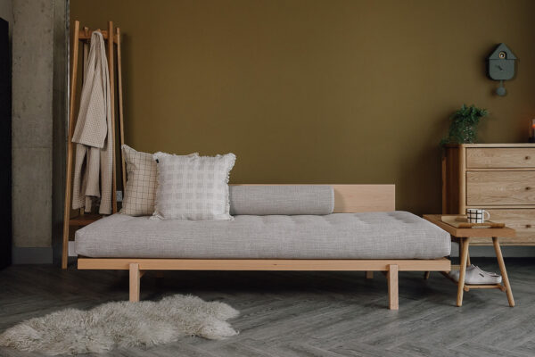Nara Day Bed with Backrest and Sprung Mattress