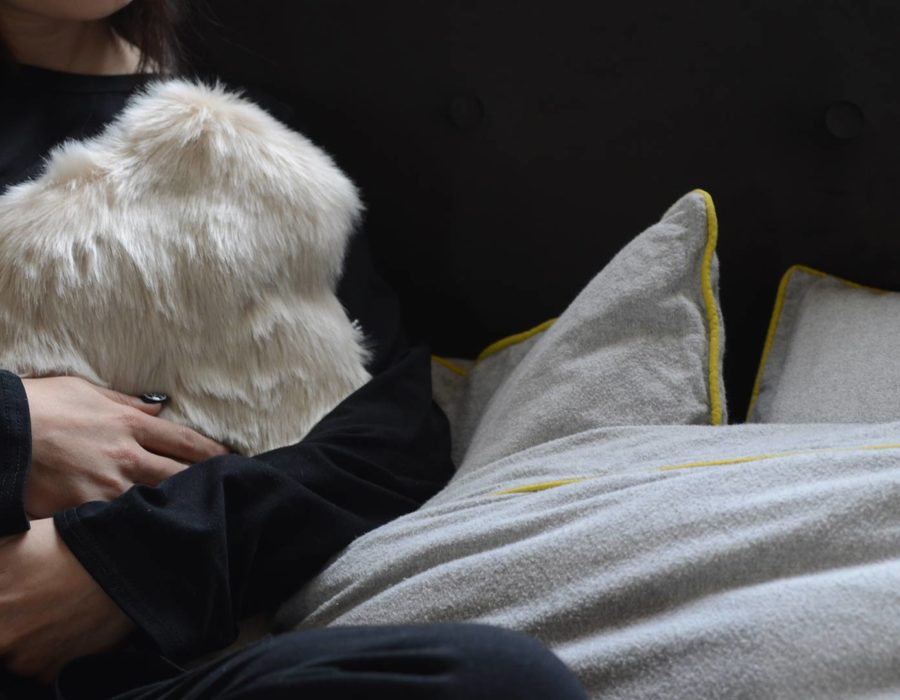 beige frost faux fur hot water bottleB 1920