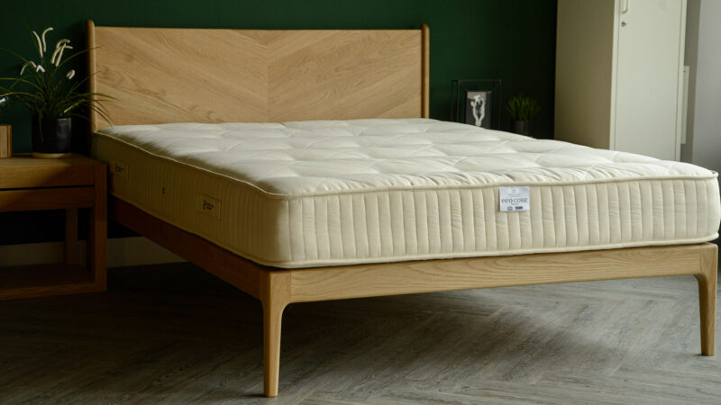 biodegradable eco core mattress wool on oak hoxton 1920