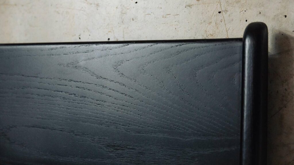 black oak camden headboard detail