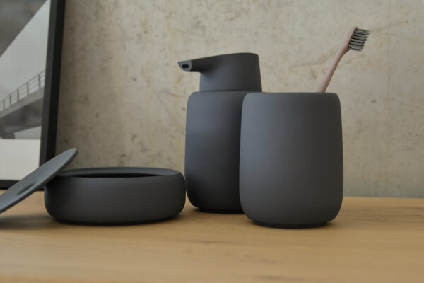 blomus bathroom accessories dark grey