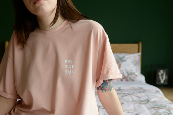 blush pink organic cotton relaxed t shirt