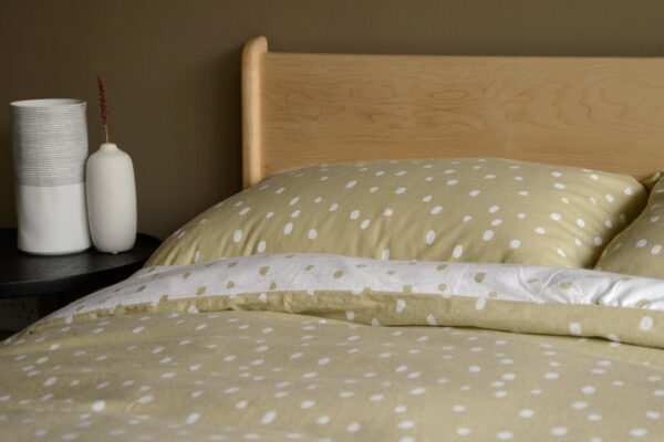 brushed cotton duvet set dot pattern