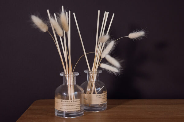 Cahm Luxury Reed Diffusers with Natural Reeds & Bunny Tails