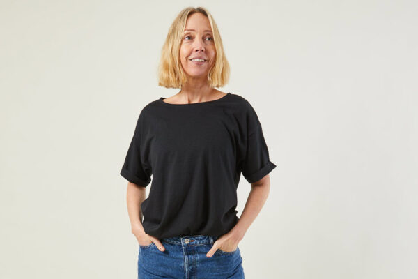 classic cotton T shirts black front