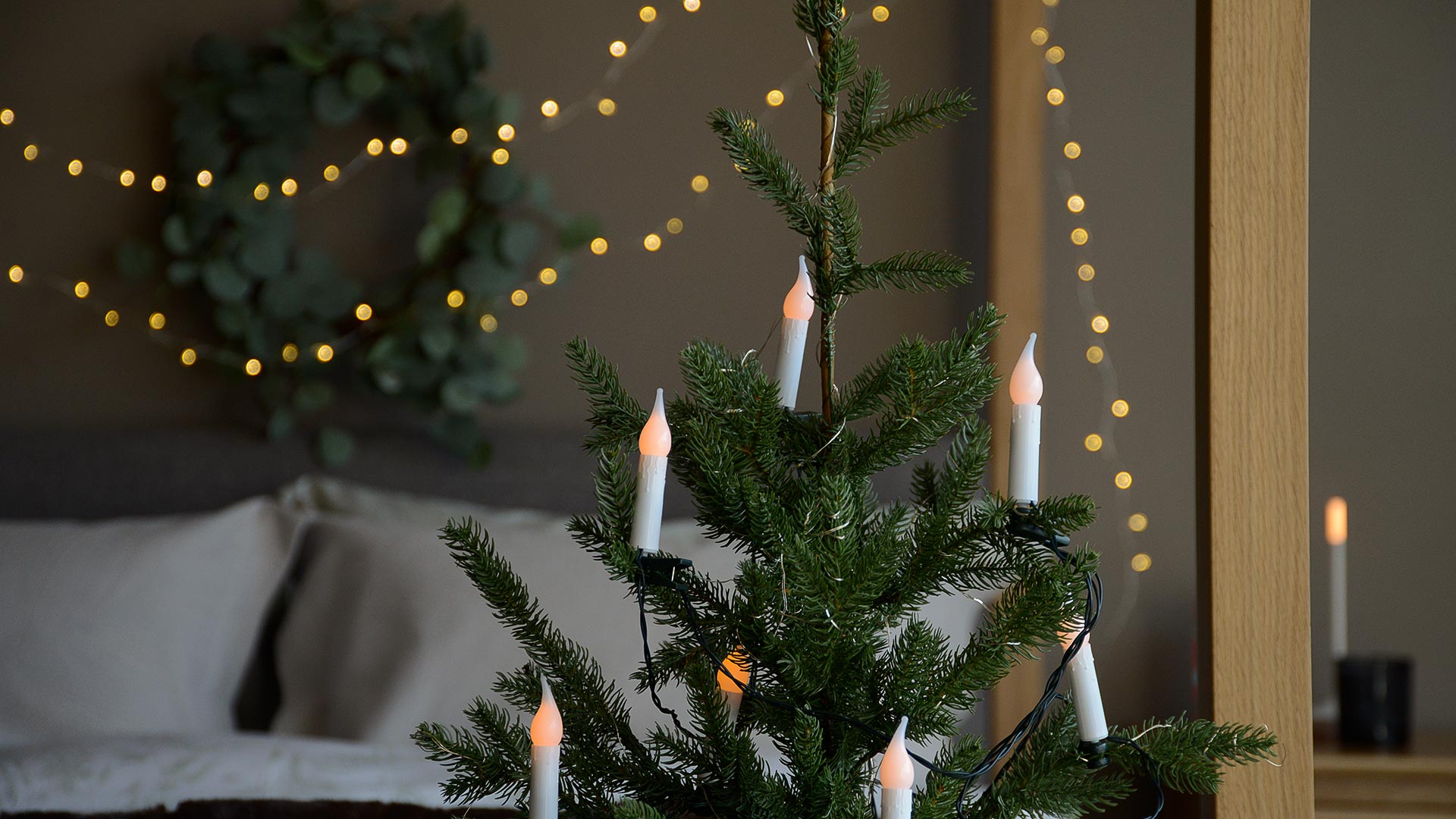 clip on wired led candles christmas decoration on tree