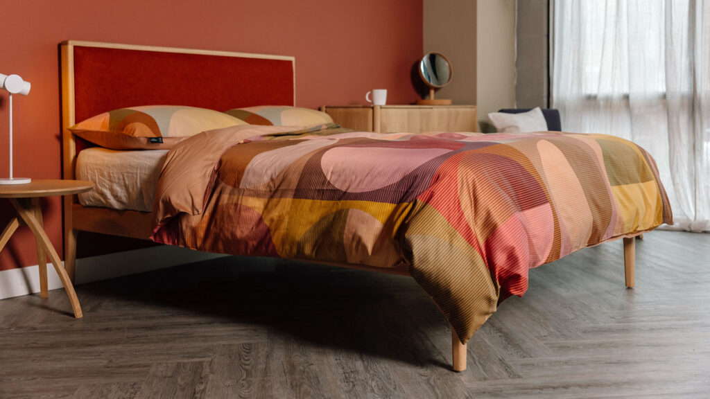 contemporary printed bedding coloureful graphic pattern