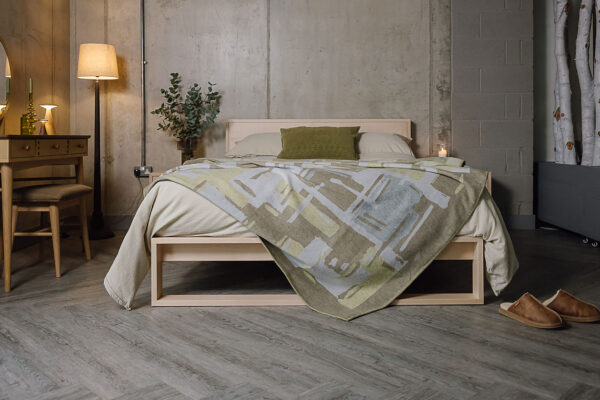 Cosy Abstract Pattern Throws - Blue or Sage Green