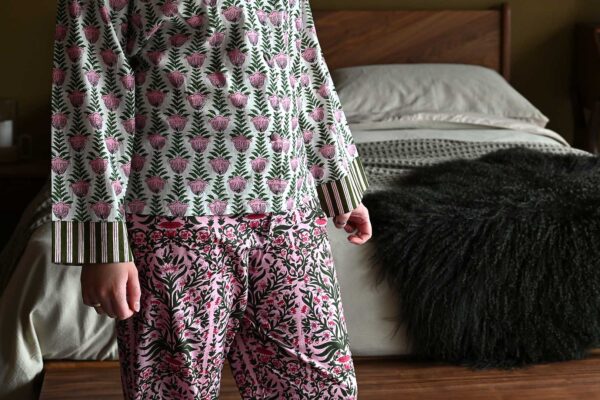 Damask Print Cotton Pyjamas