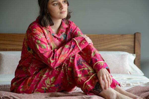 deep hot pink cotton pyjamas 1200