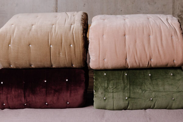 Velvet Reversible Bedspreads - 4 Colours