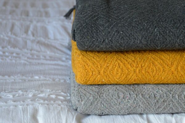 diamond knitted throws